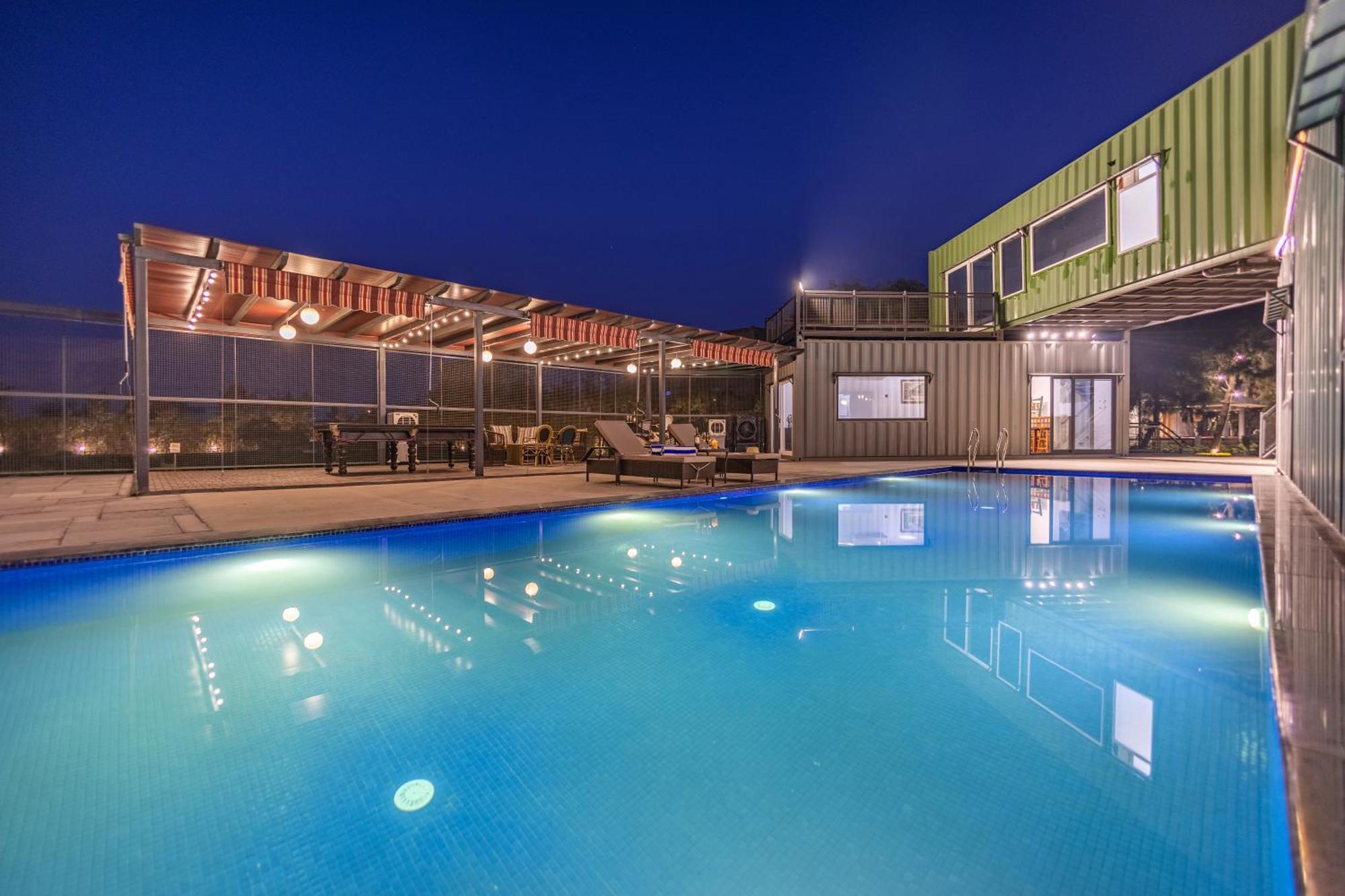 Вилла Elivaas Hidden Oasis 4Bhk With Pool, Mud House & Container House Dhauj Экстерьер фото