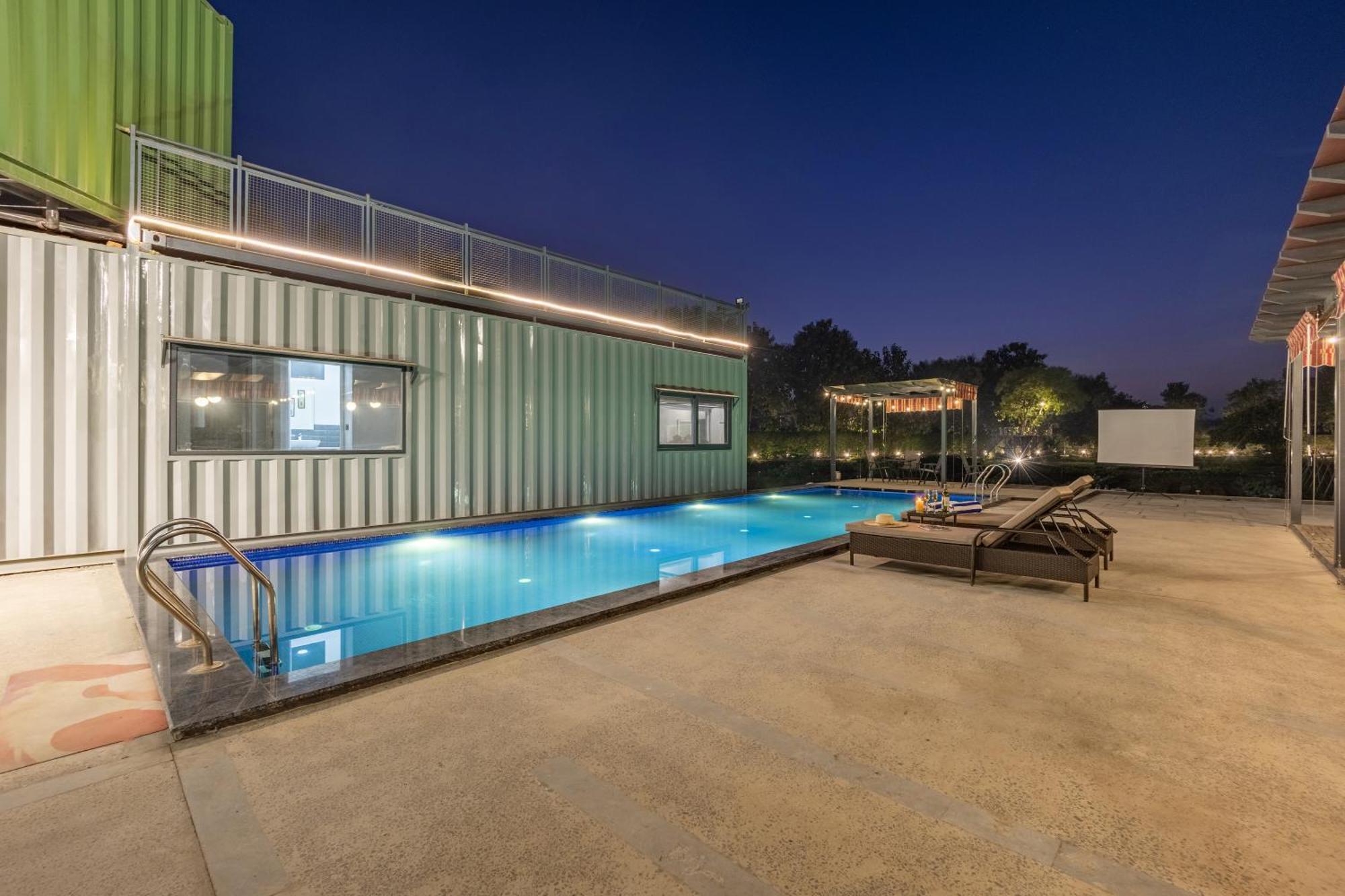 Вилла Elivaas Hidden Oasis 4Bhk With Pool, Mud House & Container House Dhauj Экстерьер фото