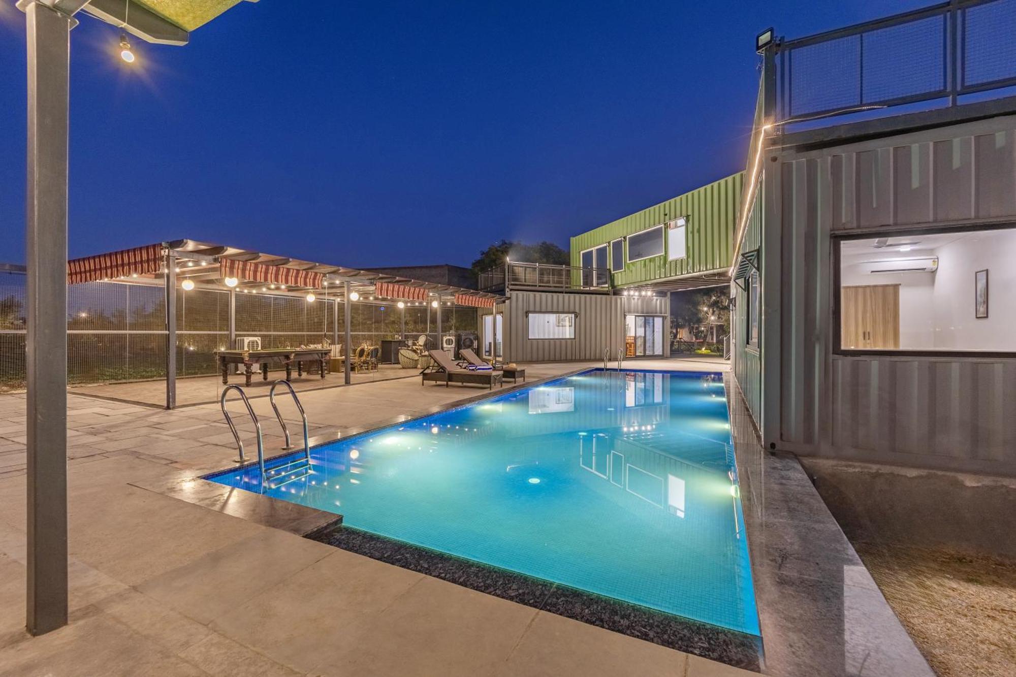 Вилла Elivaas Hidden Oasis 4Bhk With Pool, Mud House & Container House Dhauj Экстерьер фото