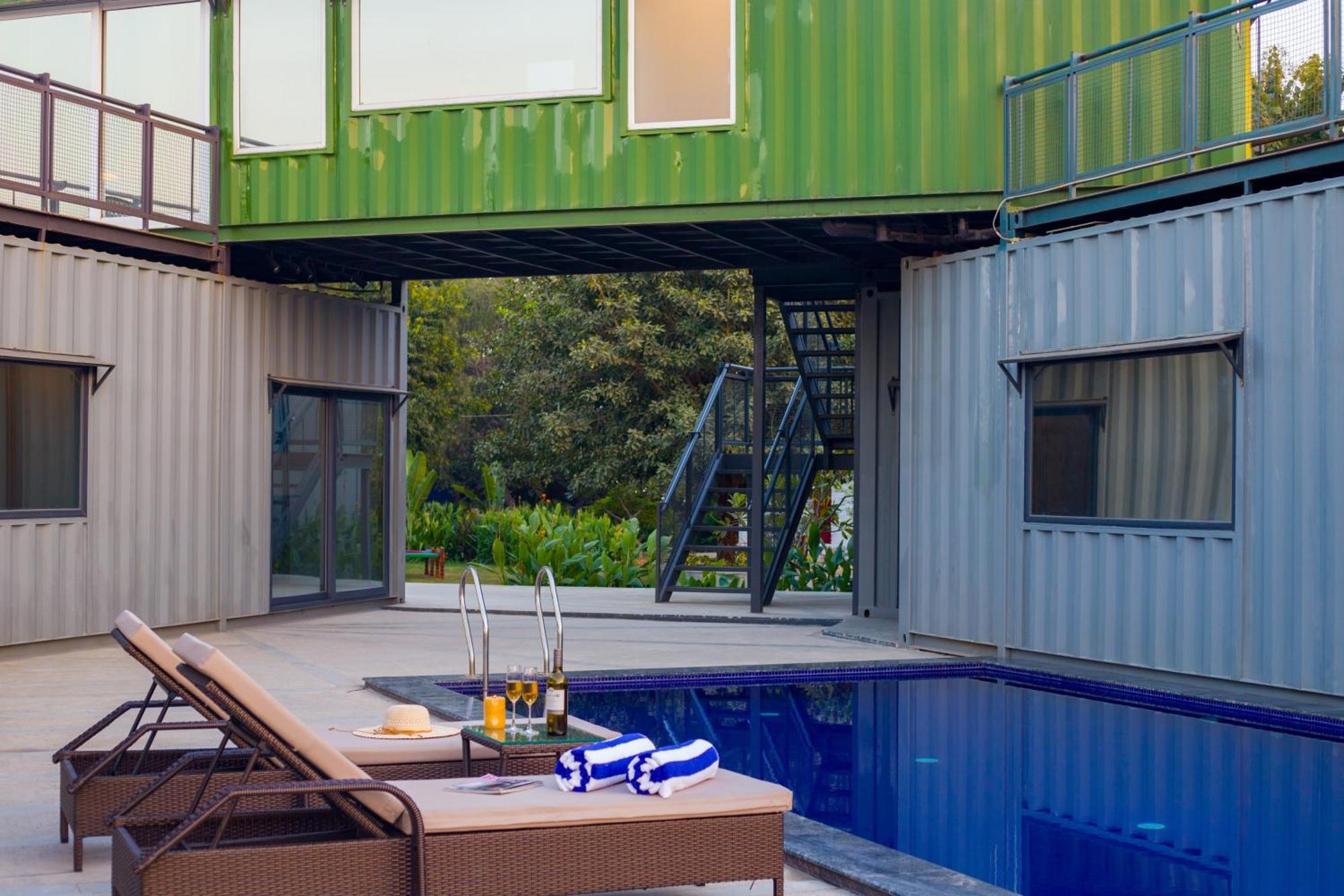 Вилла Elivaas Hidden Oasis 4Bhk With Pool, Mud House & Container House Dhauj Экстерьер фото