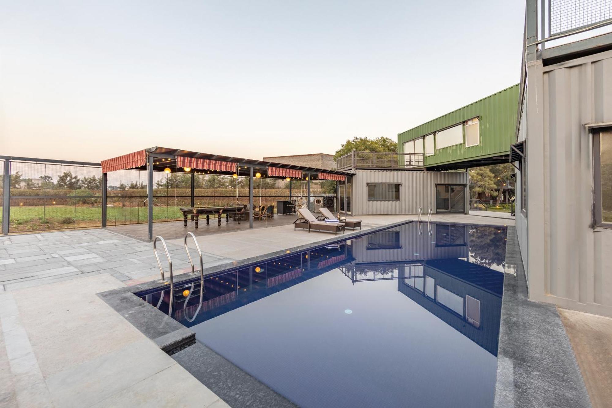 Вилла Elivaas Hidden Oasis 4Bhk With Pool, Mud House & Container House Dhauj Экстерьер фото