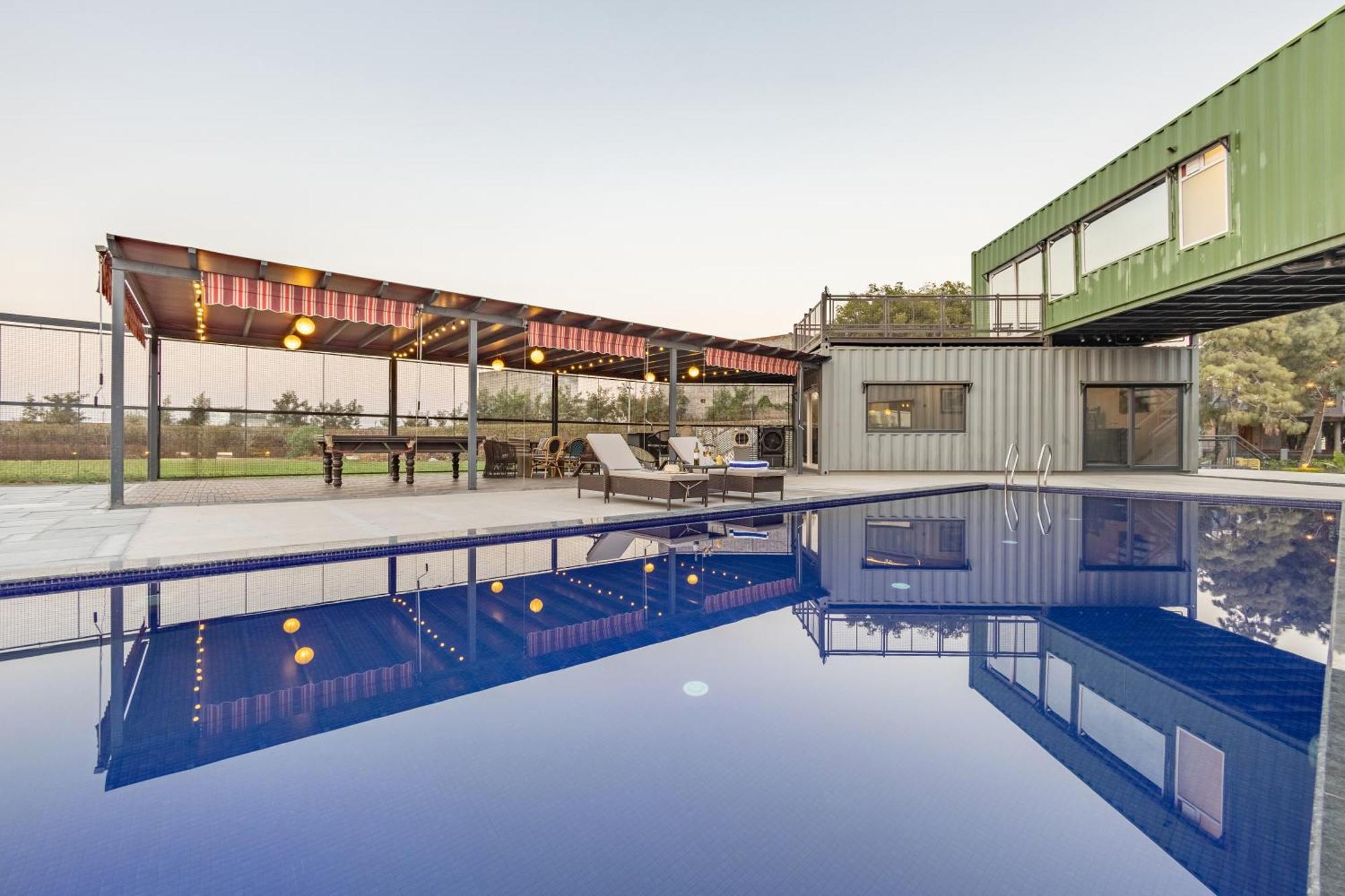 Вилла Elivaas Hidden Oasis 4Bhk With Pool, Mud House & Container House Dhauj Экстерьер фото