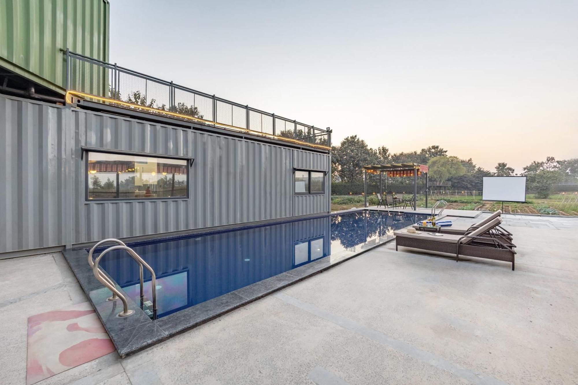 Вилла Elivaas Hidden Oasis 4Bhk With Pool, Mud House & Container House Dhauj Экстерьер фото